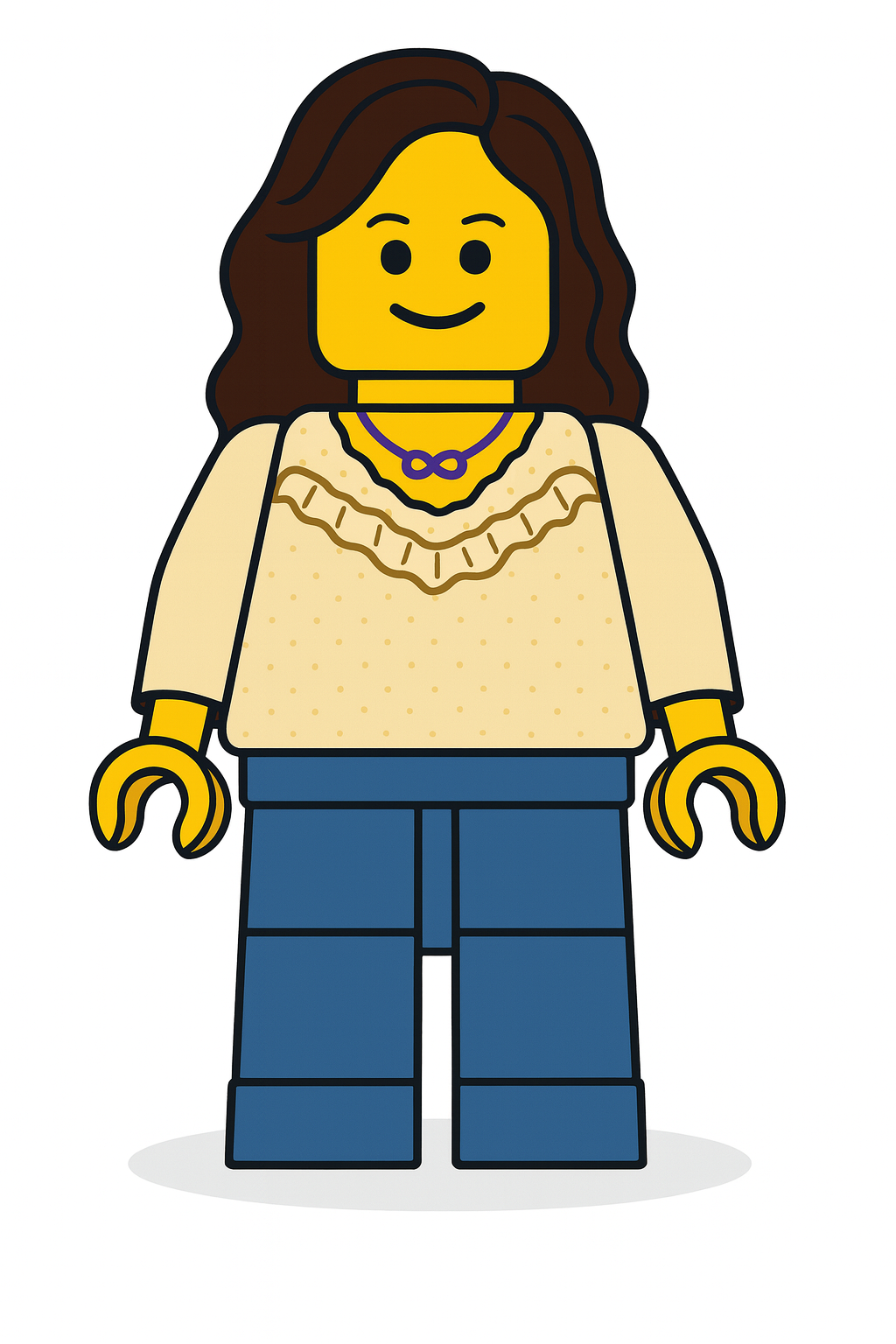 LEGO-hahmoa muistuttava siluetti